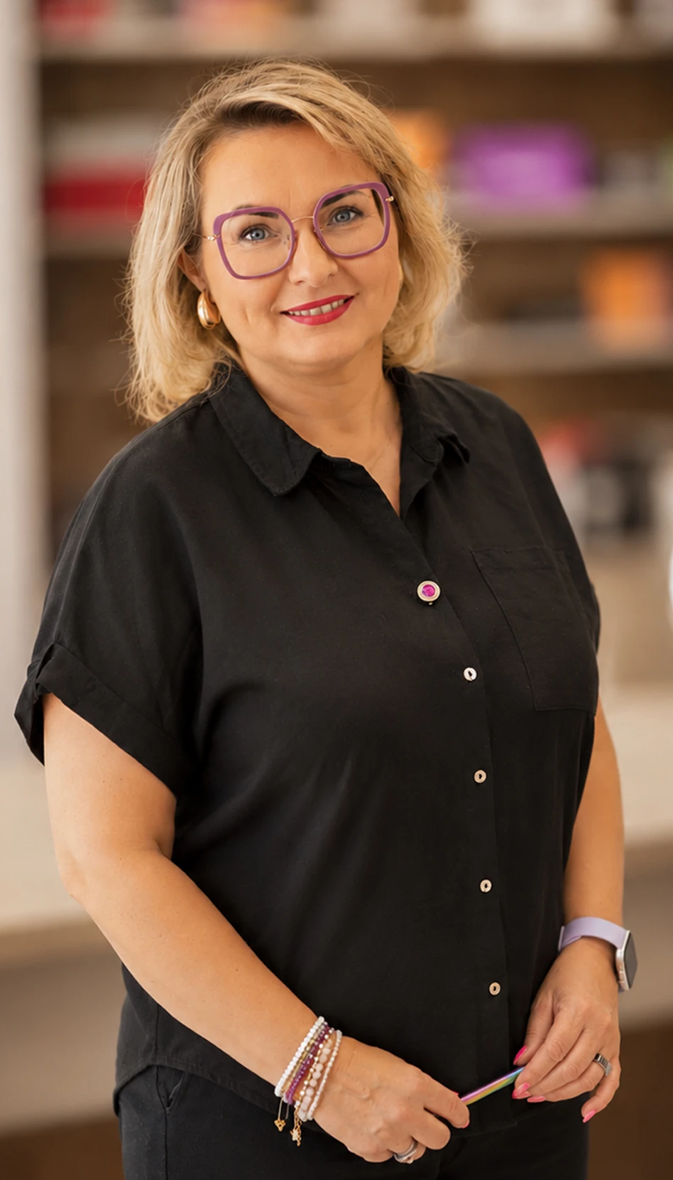 Ewelina Troczyńska, doradca klienta, w salonie optycznym Ziółkowscy